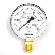 Pakkens 1001001112 | Pressure Gauge Ø100mm 0-100 bar Glycerin-Filled