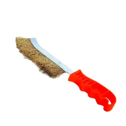 153.09.H01.C01.COTKA-014 | Hard Brush Red Handle Natural Fiber