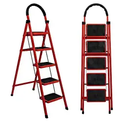 153.09.H01.M02.000000003 | 5-Step Ladder Red Industrial