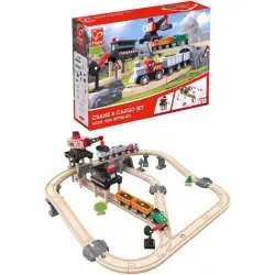 Hape 6943478021815 | Горный погрузчик 64 детали деревянная железная дорога