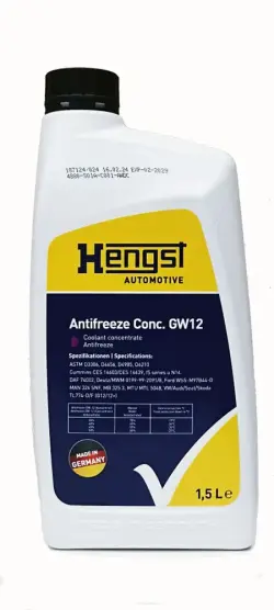 HENGST OIL 634800000 | Антифриз-концентрат GW12 1,5 л красный