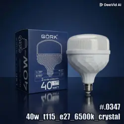GÖRK 6357140281405 | LED Lamp 40W T115 E27 6500K Crystal