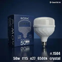 GÖRK 6357140281504 | LED Lamp T125 E27 50W 6500K Crystal