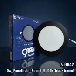 GÖRK 6900003398842 | Tegelek LED Panel Çyrasy 9W 6500K Gara Çarçuwaly