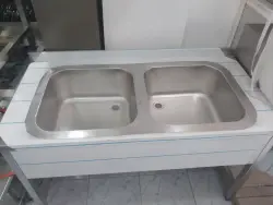 Two-Section Canteen Sink | Commercial Sink 140×70×85 cm