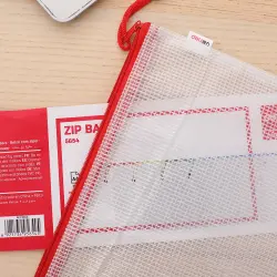 E5654 Mesh Zip Bag | Document Bag A4 Size 4 Colors