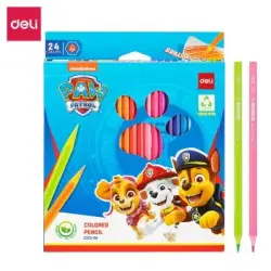 Deli C116-24 | Цветные карандаши 24 цвета Paw Patrol 3.0 мм