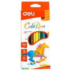 Deli C00100 | Color Pencils 12-Color Set