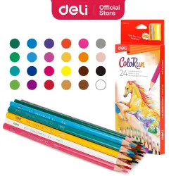 Deli C132-24 | Reňkli Galamlar 24 sany Premiýa Agaç