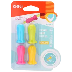 Deli U75101 | Pencil Grip 4 Colors Ergonomic Silicone