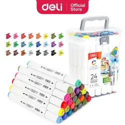 Deli 70803-24 | Çyzgy marker toplum 24 reňk spirt esasly