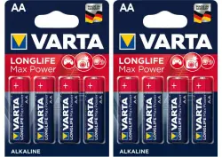 Varta Longlife AA Max Power 4706 | Батарейка AA 8 шт. высокая мощность