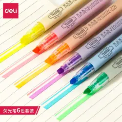 Deli S624 | Highlighter 6 Pack Assorted Colors