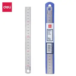 Deli No.8462 | Metal Ruler 20 cm Stainless Steel