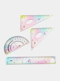Deli No.H652 | Set Square Ruler Kit 4 pcs