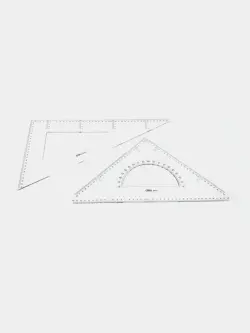 Deli No.6445 | Ruler Set 2 pcs Durable Plastic