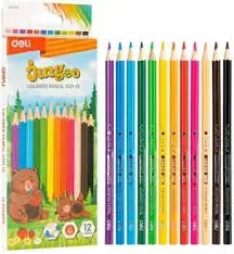 Deli C121-12 | Reňkli Galamlar 12 Reňk 3.0mm Ujy