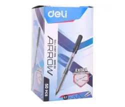 Deli Q01020 | Шариковая ручка, упаковка 50 шт, черная