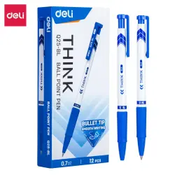 Deli Q25-Bl | Ball Point Pen Blue Ink Durable Tip