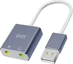 DM AD076 | USB to 3.5mm Audio+Mic Adapter