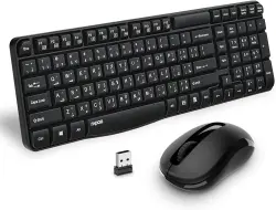 Rapoo X1800Pro Black | Беспроводная клавиатура + мышь