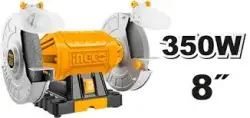 Ingco BG83502: Настольный шлифовальный станок 200мм (8"), 350Вт, надежность