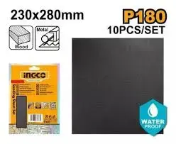 Ingco Waterproof Sandpaper 230x280mm P180 10pcs AKHS11180