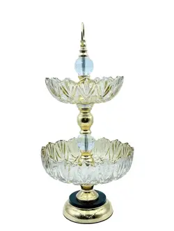 MAR MAR-1115 | Two-Tier Vase Gold 20x24 cm