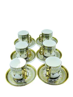 RSTC RSTC-400S | Coffee Cup Set 12pcs Gold Oriental Pattern 100ml