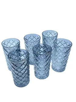 7366HB-SS WZ-15 | Набор высоких стаканов 6 шт Серый Градиент