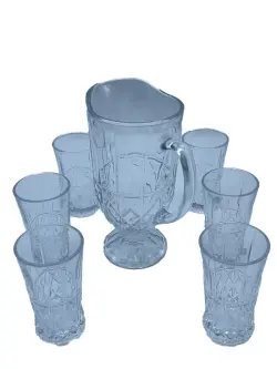 DM DM8010W | Glass Carafe Set 1+6 Transparent
