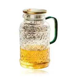 GS GS-3192 | Glass Carafe 1600ml Ribbed Design