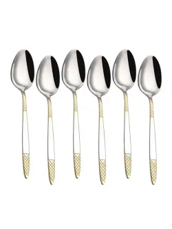 AVD AVD005 | Table Spoons Set 6 pcs Patterned Stainless Steel