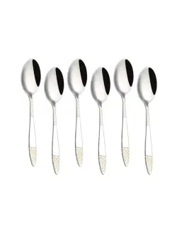 AVD AVD007 | Nagyşly çaý çemçesi toplumy 6 sany poslamaýan polat