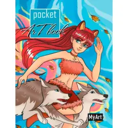 MyArt BK-00096215 | Pocket ArtBook Notebook Girl with Wolves Design
