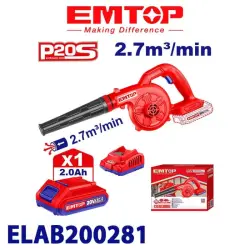 Emtop ELAB200281 | Cordless Blower 20V 2.7 m³/min