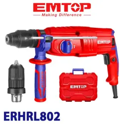 Emtop ERHRL802 | Rotary Hammer 26mm 800W