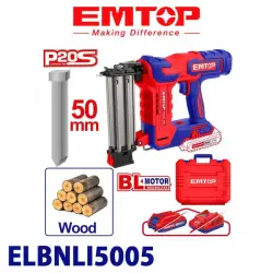 Emtop ELBNLI5005 | Pnewmatik boýag pistoleti 50mm 20V (batareýasyz)