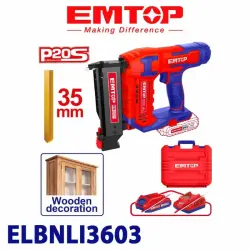 Emtop ELBNLI3603 | Pneumatic Gun 35mm 20V (Battery Not Included)