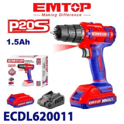 Emtop ECDL620011 | Шуруповерт аккумуляторный 20В 1.5Ач 10мм