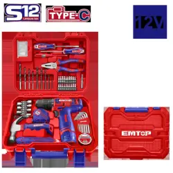 Emtop EEDK09601 | Akkumulýatorly Şurupowýort Toplumy 12V 96 bölek