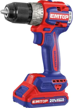 Emtop ECDL20602 | Cordless Drill Driver 20V 60Nm 2x2.0Ah Batteries