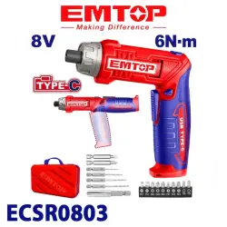 Emtop ECSR0803 | Шуруповёрт аккумуляторный 8В Type-C