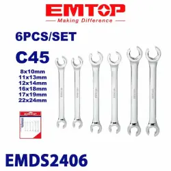 Emtop EMDS2406 | Набор ключей 6 шт. 8-24мм