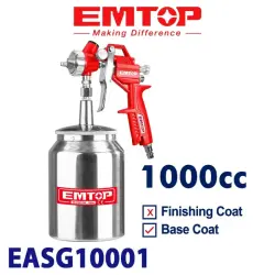 Emtop EASG10001 | Spray Gun 1000cc High-Capacity