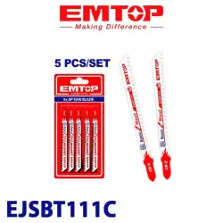 Emtop EJSBT111C | Jigsaw Wood Blades 74mm 8TPI 5pcs