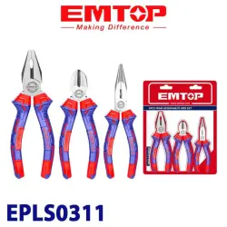 Emtop EPLS0311 | Pliers Set 3 pcs Chrome Vanadium