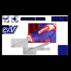 Emtop ESDRH0201 | 2in1 Buraw Bit 6,35x75mm Hrom-Wanadiý