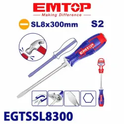 Emtop EGTSSL8300 | Impact Screwdriver 8.0mm x 300mm
