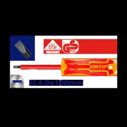 Emtop ESDRJ4100 | Insulated Screwdriver 1000V SL4.0x100mm